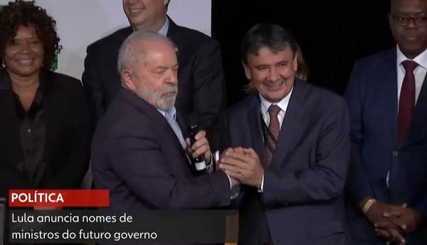 Lula anuncia Wellington Dias (PT) como futuro ministro de Desenvolvimento Social.(Imagem:Reprodução)