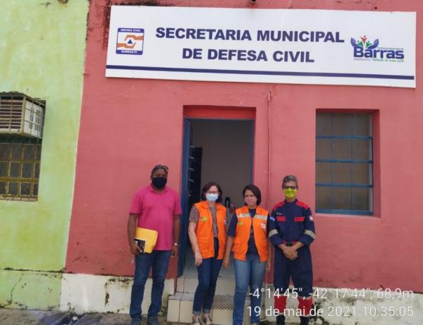 Diretor da Defesa Civil de Floriano visita Defesa Civil de Barras - PI, referência no Estado.(Imagem:Secom)