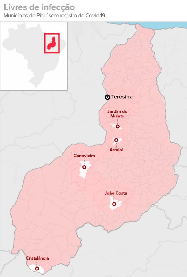 Apenas 5 municípios não registraram óbitos por Covid-19 no Piauí(Imagem:Reprodução)