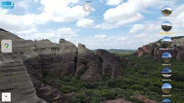 Passeio virtual e imersivo mostra paisagens do Parque Nacional Serra da Capivara em 360° (Imagem:Reprodução)