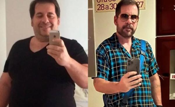 Leandro Hassum impressiona com antes e depois da obesidade(Imagem:Reprodução)