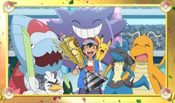 Ash Ketchum vence mundial de Pokémon pela primeira vez 25 anos após estreia do desenho(Imagem:Divulgação)