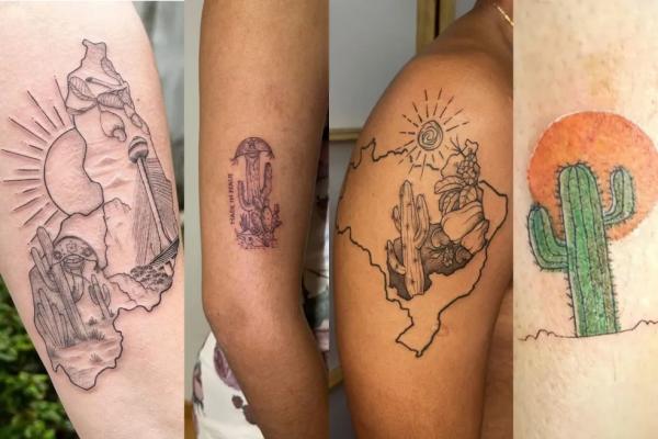 Tatuagens em homenagem ao Nordeste.(Imagem:Reprodução)