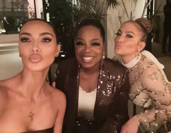 Kim Kardashian, Oprah Winfrey e Jennifer Lopez.(Imagem:Reprodução / Instagram)