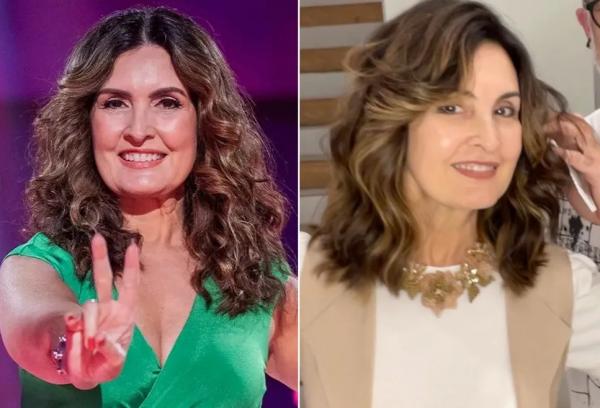 Antes e depois: Fátima Bernardes muda o visual dos cabelos.(Imagem:Instagram)