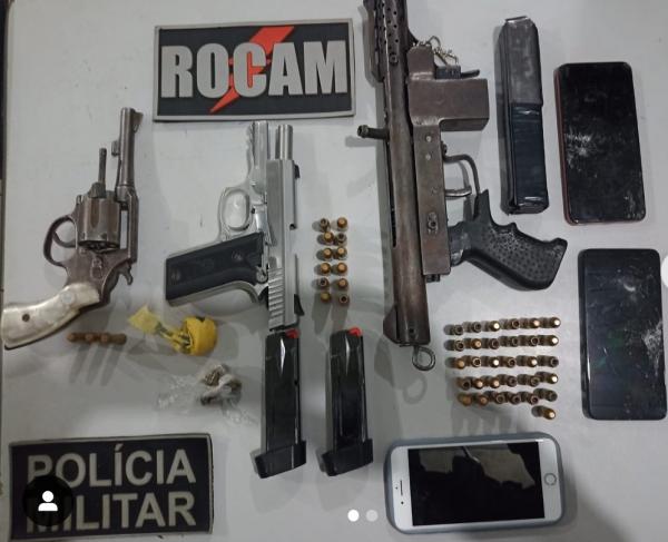 PM de Floriano realiza prisões por porte ilegal de arma de fogo e posse de substância entorpecente.(Imagem:Reprodução/Instagram)