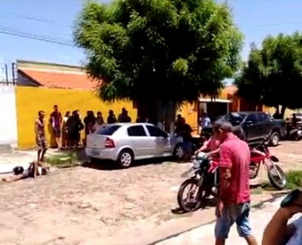 Rua onde ocorreu a tentativa de assalto no bairro Parque Piauí, Zona Sul de Teresina(Imagem:Reprodução/TV Clube)