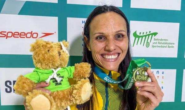 Carol Santiago - quatro ouros no Campeonato INternacional de nata&ccedil;&atilde;o de Berlim 2026.(Imagem:GIOVANNA CHENCCI/CPB/DIREITOS RESERVADOS)