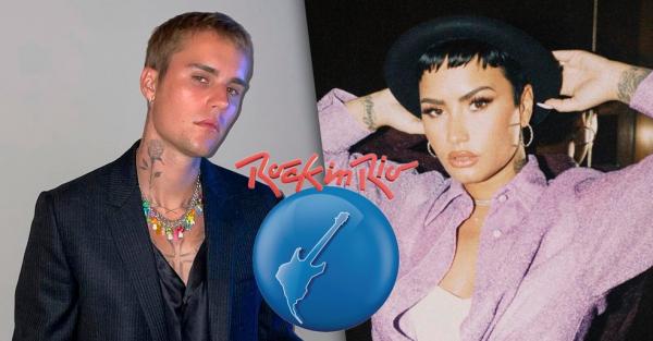 Justin Bieber e Demi Lovato(Imagem:Reprodução)