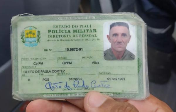 Sargento Cleto de Paula Cortez foi baleado na cabeça em Teresina.(Imagem:Reprodução/Redes sociais)