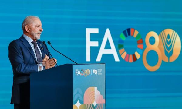 Lula participa em Roma do Fórum Mundial da Alimentação.(Imagem:Ricardo Stuckert/PR)