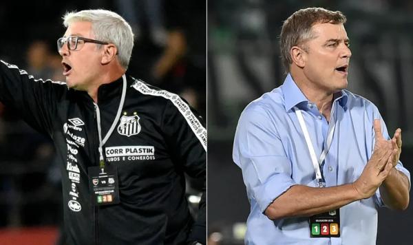 Odair Hellmann e Diego Aguirre são nomes que agradam o Vasco.(Imagem:Marcelo Manera / AFP e NORBERTO DUARTE / AFP)