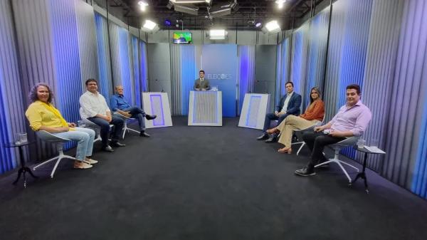 Debate para o governo do PI na TV Clube.(Imagem:Lícia Dutra/TV Clube)