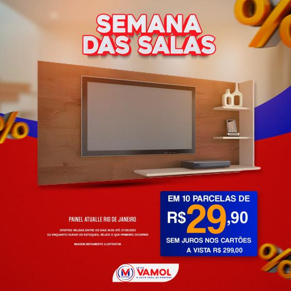 Aproveite as incríveis ofertas da Semana das Salas na Loja Vamol, em Floriano.(Imagem:Divulgação)