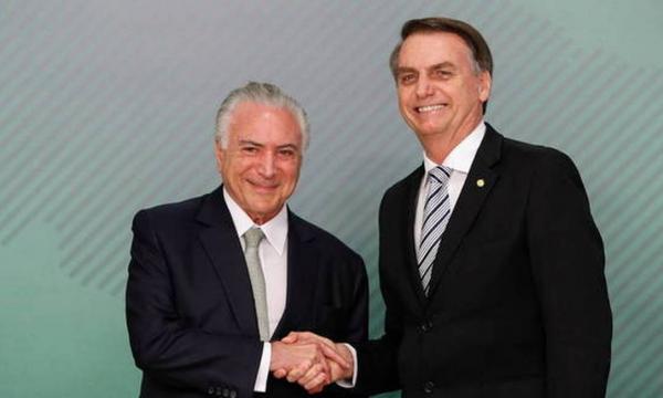 Bolsonaro e Michel Temer em encontro(Imagem:Alan Santos)