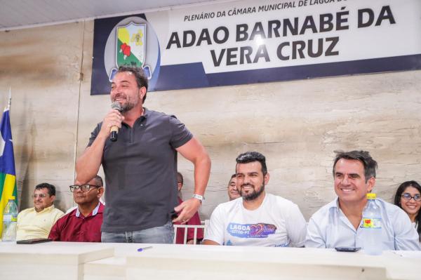 No anivers&aacute;rio de Lagoa do S&iacute;tio, Ciro Nogueira anuncia obras estruturantes para a cidade(Imagem:Ascom)