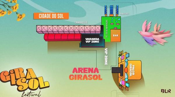  Mapa do Festival GiraSol(Imagem: Divulgação )