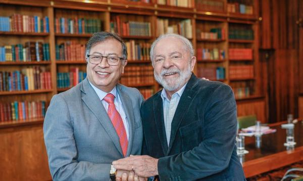 Lula e presidente da Colômbia se reúnem para discutir Amazônia.(Imagem:Ricardo Stuckert/PR Lula)