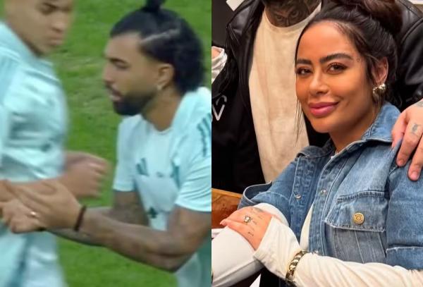 Gabigol e Rafaella Santos usam anel na mão esquerda.(Imagem:Reprodução/Instagram)