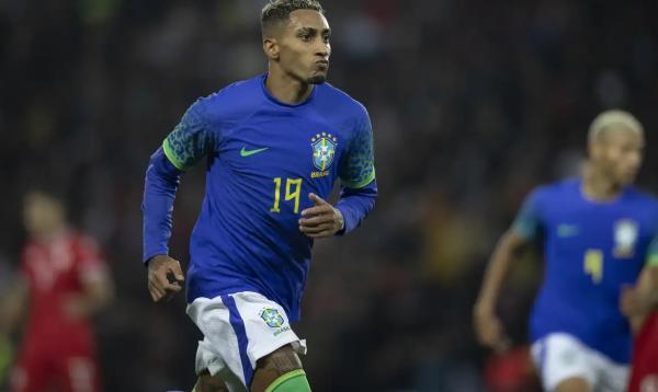 Raphinha - jogo Brasil x Tunísia no Parc des Princes em Paris.(Imagem:LUCAS FIGUEIREDO/CBF/DIREITOS RESERVADOS)