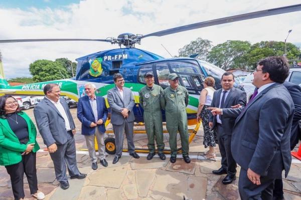 Polícia Militar conta com três helicópteros para reforçar o policiamento aéreo no Piauí.(Imagem:Divulgação)