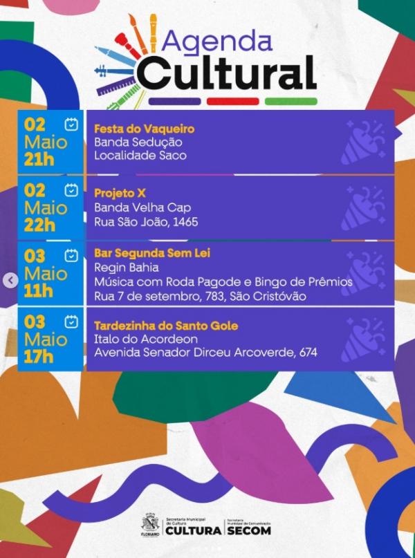 Agenda cultural movimenta feriado e fim de semana em Floriano com diversas atra&ccedil;&otilde;es(Imagem:Reprodu&ccedil;&atilde;o/Instagram)