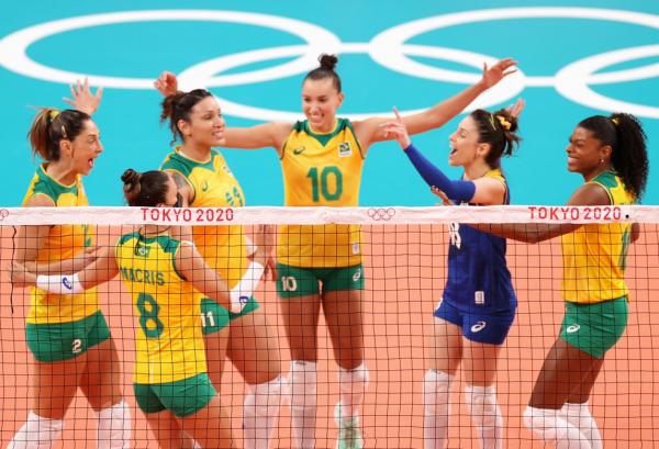 Brasil vence Japão e se firma em segundo no vôlei feminino(Imagem:Divulgação)