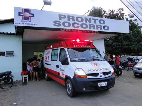 Vítima foi conduzida ao Hospital Regional Chagas Rodrigues(Imagem:Reprodução)