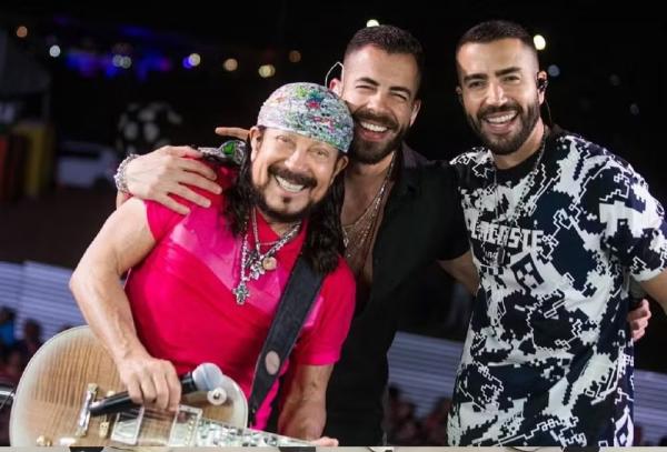 Bell Marques com os filhos Pipo e Rafa.(Imagem:Reprodução/Instagram)