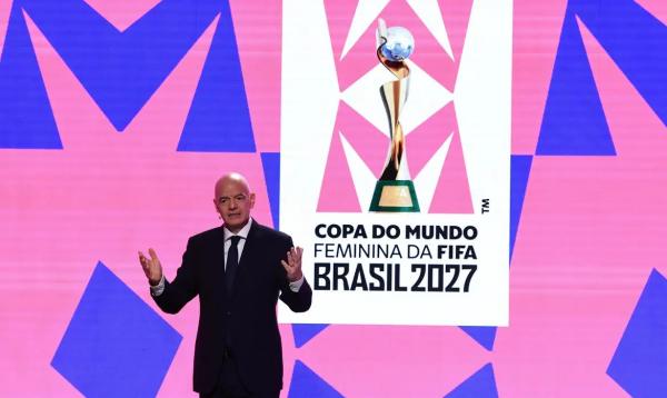 Gianni Infatino lan&ccedil;a marca da Copa do Mundo Feminina de 2027, em 25/01/2026.(Imagem:BUDA MENDES - FIFA/DIREITOS RESERVADOS)