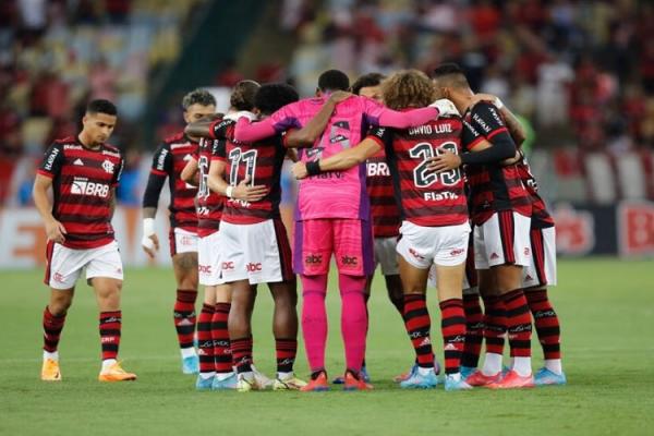 Equipe do Flamengo em final do Campeonato Carioca 2022.(Imagem:Gilvan de Souza/Flamengo)
