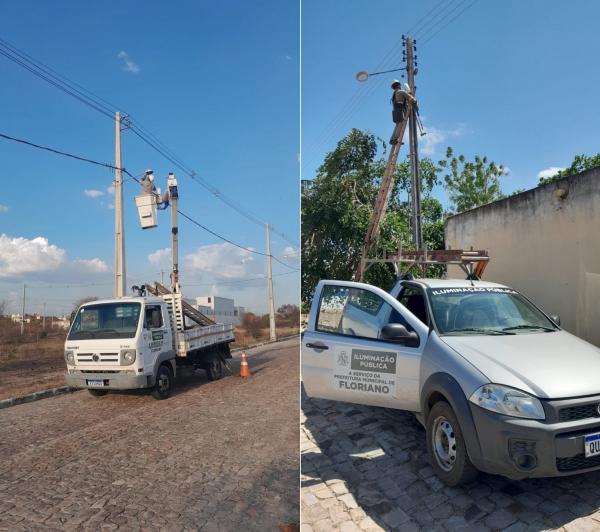 Prefeitura de Floriano realiza 590 serviços de iluminação pública no mês de outubro(Imagem:Secom)