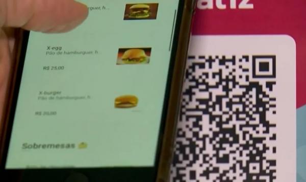 Bares e restaurantes poderão utilizar cardápio digital desde que tenham, pelo menos, um físico.(Imagem:Reprodução / EPTV)