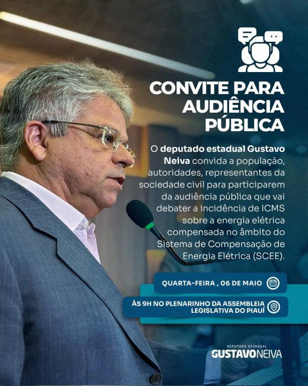 Deputado estadual Gustavo Neiva(Imagem:Ascom)