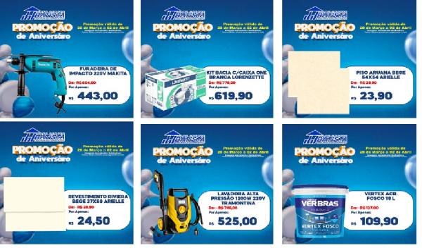 Confira as promoções de aniversário do JJ Home Center(Imagem:Divulgação)