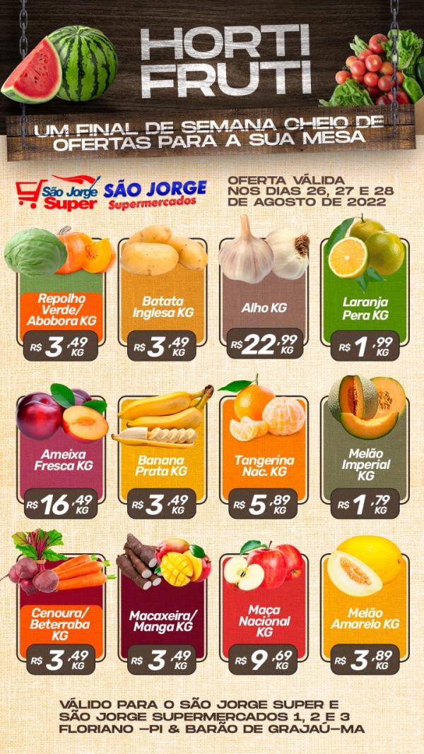 Fim de semana com economia, é no São Jorge Super e São Jorge Supermercados(Imagem:Divulgação)