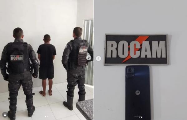  ROCAM recupera celular com restri&ccedil;&atilde;o de furto durante opera&ccedil;&atilde;o em Floriano.(Imagem:Reprodu&ccedil;&atilde;o/Instagram)