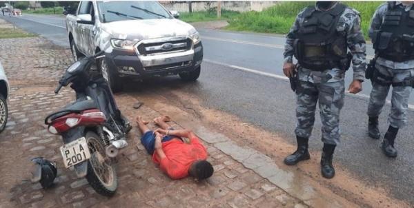 Moto roubada no Maranhão é encontrada e suspeito é preso em Floriano(Imagem:Reprodução)