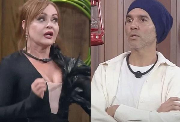 Gaby Spanic e Fernando Sampaio bateram boca em reality.(Imagem:Reprodução/Record)