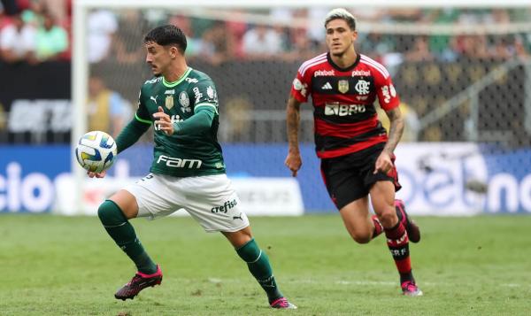 Palmeiras enfrenta Flamengo mirando a liderança do Brasileiro(Imagem:Cesar Greco/Palmeiras/Direitos Reservados)
