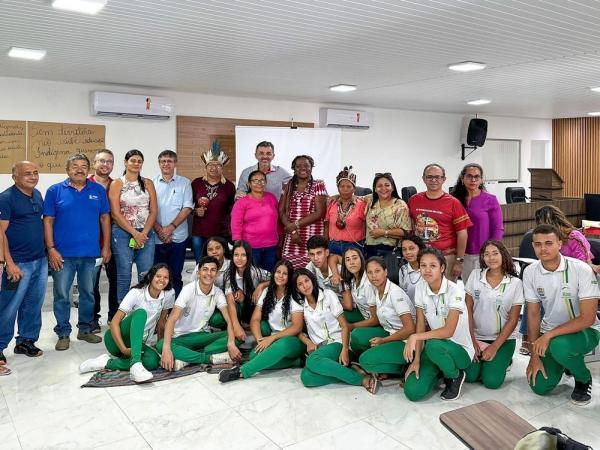 Estudantes da rede estadual participam de seminário sobre promoção dos direitos dos povos indígenas em Uruçuí.(Imagem:Divulgação)