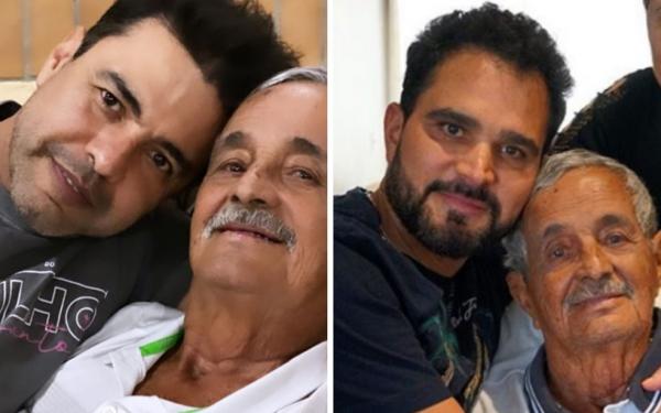 Francisco de Camargo com filhos Zezé e Luciano - publicadas nas redes sociais em 9 de agosto.(Imagem:Reprodução/Instagram)