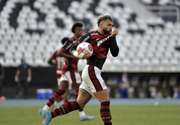 Gabriel comemora gol contra o Resende, pelo Carioca.(Imagem:André Durão)