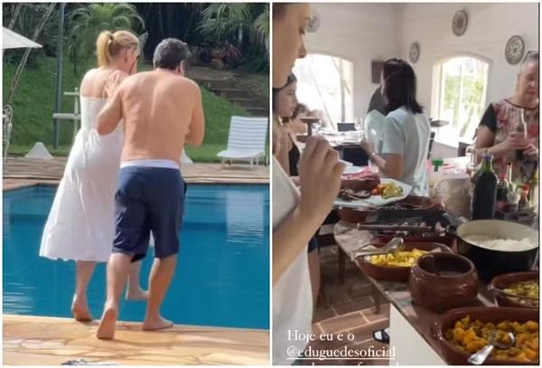 Ana Hickmann e Edu Guedes fizeram um churrasco em família(Imagem:Reprodução/Instagram)