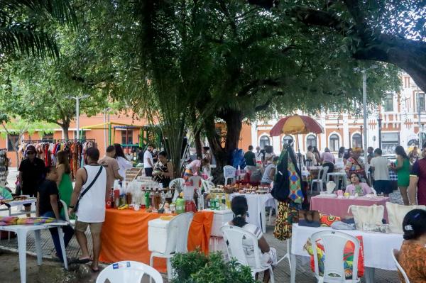 Feira na Pra&ccedil;a retorna com clima junino e movimenta o Centro de Teresina(Imagem:Ascom Secult)