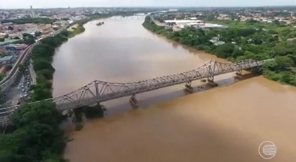  Rio Parnaíba, em Teresina.(Imagem:Reprodução/TV Clube )