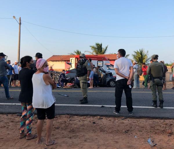 Acidente ocorreu na entrada da Praia do Arrombado, em Luís Correia, litoral do Piauí(Imagem:Tiago Mendes)