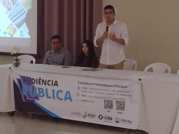 Projeto do Complexo Fotovoltaico Floriano é apresentado e discutido em Audiência Pública.(Imagem:FlorianoNews)