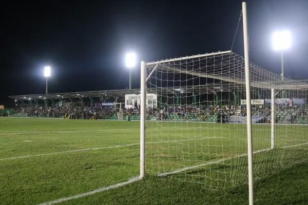 Estádio Pedro Alelaf - Parnahyba x Botafogo-SP - Copa do Brasil 2023.(Imagem:Pablo Cavalcante / ge)