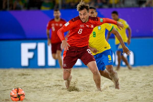 Brasil perde para Suíça nos pênaltis na estreia no Mundial de Futebol de Areia(Imagem:Divulgação)